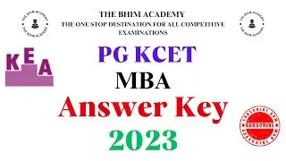 PGCET 2023 Provisional Key Answer | PGCET 2023 MBA answer key | PG KCET answer key 2023 | PGCET 2023