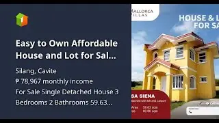 Easy to Own Affordable House and Lot for Sale in Mallorca Villas Silang Downpayment 12 months to pay