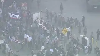 Anti-ICE protest in downtown Los Angeles; Newsom speaks after judge rules on National Guard