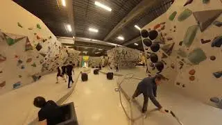 GRIP Sluppen climbing and bouldering gym, 360 recording [reframed], Trondheim, Norway