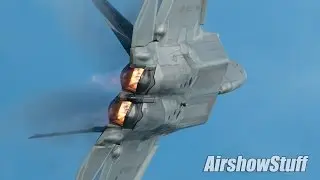 US Air Force F-22 Raptor Demonstration - Atlantic Trident 2017