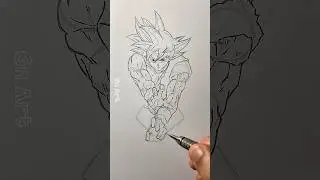 Drawing Goku - Dragon ball super #shorts