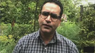 Doctor holds counter-protest against demonstrators targeting hospitals