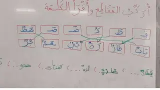 تثبيت حروف المقطع الرابع (ص،ض،ق،ك،ط،ظ)