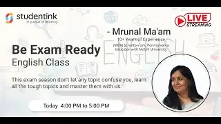 Be Exam Ready - English Class | Studentink