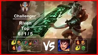 Top Riven vs Garen KR Challenger Patch 12.5