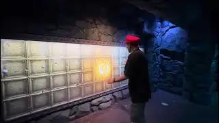 Day 2 - Patrick in Thwomp Panel Panic of Super Nintendo World Universal Studios Hollywood