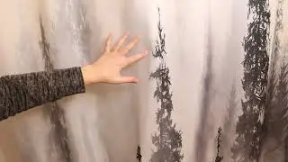Cocior Bathroom Misty Forest Tree Shower Curtain Review | Rustic Farmhouse Black and White