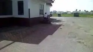 Driving a riding lawnmower through a fast food drive thru