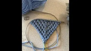 Trekantet halstørklæde🔥🧣 Nem og begyndervenlige Tutorial  🧶  #læratstrikke #trekantethalstørklæde