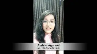 Akshita Agarwal | AIR-201 | (SSC CGL 2018) posted as Central Excise Inspector (Strategy Coming Soon)