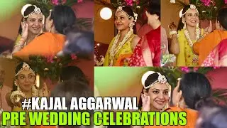Kajal Aggarwal Exclusive Visuals At Her Haldi Ceremony || #Kajal Pre Wedding Celebrations