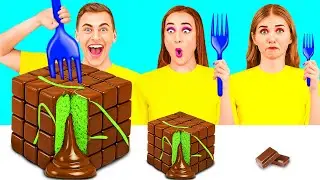 Tantangan Plat Besar, Sedang, dan Kecil | Tantangan Makanan yang Menakjubkan Fun Fun Challenge