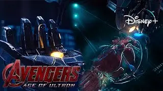 Avengers: Age Of Ultron | Ultron Creates Vision - Mind Stone Scene | Disney+ [2015]