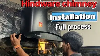 Hindware chimney installation || hindware 90cm chimney  || hindware rippel 90 IN auto clean chimney