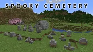 Part 2 - Making a SPOOKY CEMETERY in Minecraft