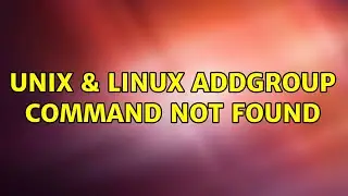 Unix & Linux: Addgroup: command not found