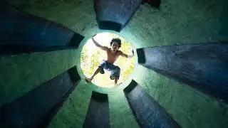 Building Secret Deep Hole Underground Mansion with Around Swimming Pool Underground