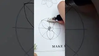 Drawing a simple magnolia flower anyone can recreate