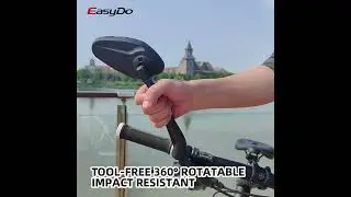 Easydo Upgraded Wider View Stable Bike Mirror for ebike, bike, scooter