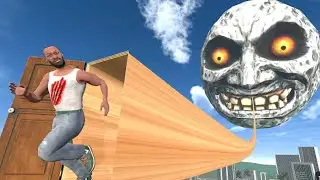 Franklin Enter Inside Longest Door To Scary Moon In Indian Bike Driving 3D