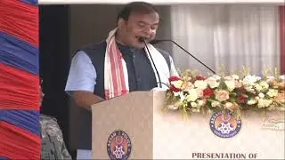 Assam CM Dr Himanta Biswa Sarma at Presentation of President's Colours to Assam Police