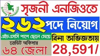 ২৬২ পদে 🔥 সৃজনী ফাউন্ডেশন এনজিও নিয়োগ বিজ্ঞপ্তি ২০২৬ | Srizony Foundation NGO Job 2026
