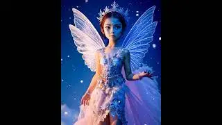 Winter Fairy Giving A Gift To You, Merry Christmas  #ai #cute #fairylandscapes #adorable