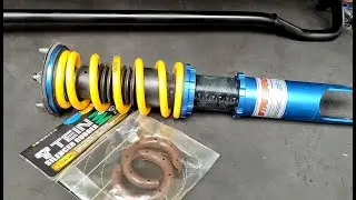 install tein rubber silencer on civic eg with standard coilovers, rubber silencer for springs