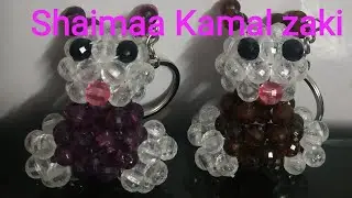 #طريقة عمل ميدالية شكل دبدوب بالخرز 🐻🐻