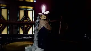 Happy New Year Champagne Candle Burning Time-Lapse