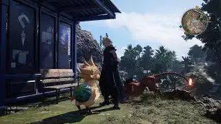FINAL FANTASY VII REBIRTH - Cloud smiles petting Chocobo Chick