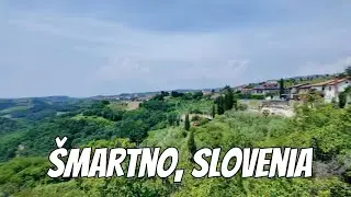 Šmartno, Brda, Slovenia. Walk tour in medieval village Šmartno in the centre of Brda (4k)