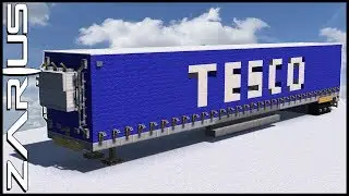 Minecraft Vehicle Tutorial - How to Build : TESCO truck trailer Tutorial.