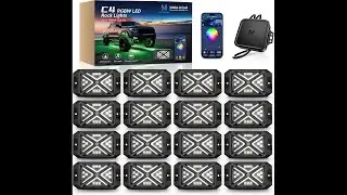 The BRIGHTEST 360&deg; Underglow MICTUNING C4 RGBW Rock Lights Review & Install