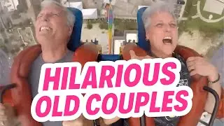 5 Hilarious Old Couples Slingshot Ride Reactions | Cool, Funny & Unforgettable Moments!