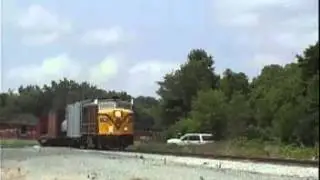 MLW FPA4 with freight train at Streamliners@Spencer,NC May 2014