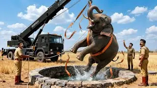 Elephant Trapped 40 Feet Deep in Well &ndash; Hero Dog Leads Rescue Team to Save It! 🐕&zwj;🦺🐘😱Emotional Ending