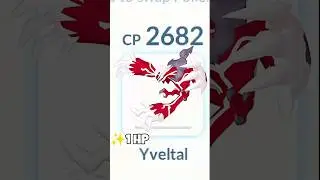 1 HP✨️Shiny Yveltal Destroy Grunt Badly in #pokemongo #shorts