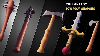 LowPoly Fantasy Weapons Pack Ready for Unity 6
