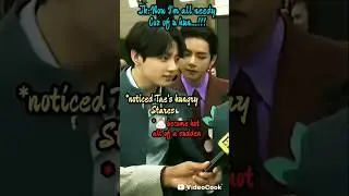 When Taehyung can't stop staring at Jungkook's lips...!!! #taekook