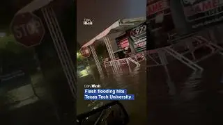 Heavy flooding swept through Lubbock, Texas, after midnight, with flash floods #news #flood #texas