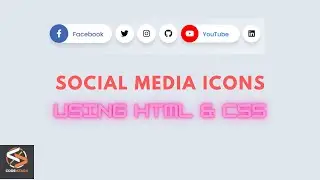 Social Media Icons using HTML CSS | how to add social media icons in html css || Coding Tutorials