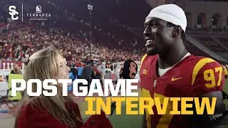 USC DL Jide Abasiri on his multi-sack game against UCLA, Trojans' 9-3 regular season finish