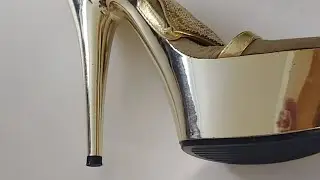 Metallic Gold Pole Dance Shoes Hott!