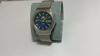 Мужские наручные Часы Orient 3 Stars crystal 21 jewels темно синие