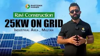25kW On grid Solar Installation at Ravi Construction Site Multan By Photonix Power