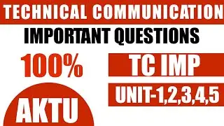 Technical Communication aktu important questions | TC imp aktu 2026