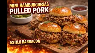 Mini hamburguesas de Pulled Pork estilo barbacoa