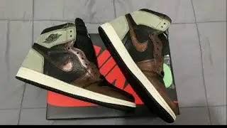 ASMR Unboxing- Air Jordan 1 &ldquo;PATINA&rdquo; (rust shadow) with GLOVES and No Talking *TINGLY TAPPING*